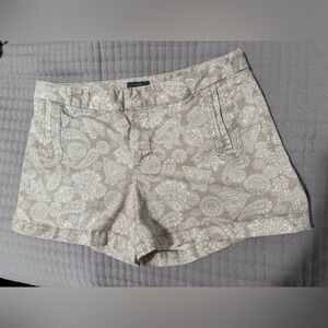 GAP Tan and White Paisley Shorts